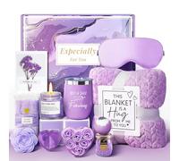 Cestino regalo di compleanno per donne, regali di guarigione, pacchetto per la cura della spa con coperta di flanella, bicchiere, per San Valentino, festa della mamma, regali di Natale per donne,