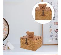 Cestino Rettangolare Cestini Vimini Portaoggetti Di Stoccaggio Tessuto Mano