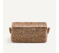 Cestino rettangolare intrecciato in giacinto d'acqua, LIAN Beige TU