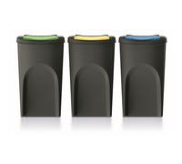 Keden Sortibox Set di contenitori per la raccolta differenziata Impilabile (3, 35l)