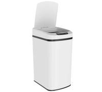 Cestino Rifiuti Da 12l A Infrarossi Con Secchio Rimovibile, In Acciaio Inox, Abs E Pp, 28x22x41 Cm, Bianco