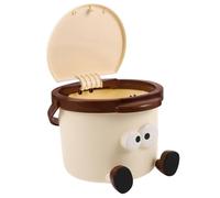 Cestino Rifiuti da Tavolo Mini in Plastica con Coperchio, Cartoon | Cameretta e Camera da Letto, Design Leggero e Decorativo, Struttura Portatile per Uso Domestico