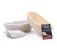 Cestino Rotondo da Lievitazione Banneton Brotform per Pane e Impasti - Proofing Rising Rattan Ciotola per la Prova del Pane - 25cm (2 Pack)