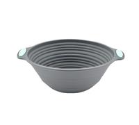 Cestino Rotondo Per Lievitazione, Design Versatile Resistente Al Calore, 27,3x23x9 Cm, Contenitore Da Cucina In Silicone, Cestino Per Il Pane Pieghevole Con Manico, Organizzatore Alimentare Versatile,