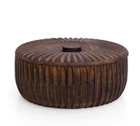 Cestino scaldavivande realizzato a mano in legno messicano indiano Chapati Roti porta pane scatola porta pancake Keeper Serveware Hot Pot Casseruola con coperchio Home Kitchen Dining Decor Natural