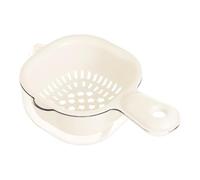 Cestino scolapiatti a doppio strato - Cesto per lavare le verdure 19x12 cm, design a fori densi | Colino in a doppio scarico in PP con manico, colino a bacca per spaghetti, tagliatelle, fagio