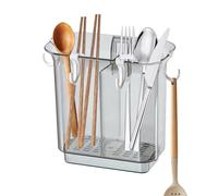 Cestino scolapiatti con ganci, cesto per l'asciugatura 'argenteria, doppio foro ventilato, supporto da parete per pelapatate