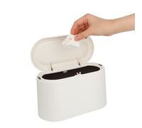 Cestino Spazzatura con Coperchio, Cestino da Tavolo con Pop-up, Cestino da Tavolo, Cestino Scrivania con Coperchio, per Cucina Bagno Cameretta Auto Archiviazione Desktop 22 * 11 * 13cm