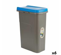 Cestino Stefanplast Azzurro Grigio Plastica 25 L [6 Unità]