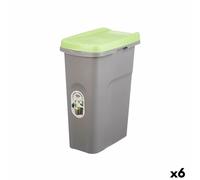 Cestino Stefanplast Verde Grigio Plastica 25 L [6 Unità]