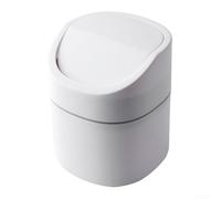 Cestino Tavolo ABS Design Compatto Cestino Tavolo ABS Design(White（Cover）) | Coperchio per sicuro, blocca per gli , design compatto, 13.5x16.5cm, perfetto per scrivania