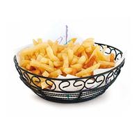 Cestino Tondo Ø 20,3X6,3 Cm Nero Acciaio - 24 Unità