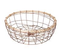 Villa d'Este Home Tivoli - Cestino tondo grande 34 cm in ferro e legno - La Cucina