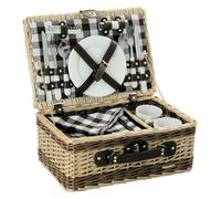 Cestino/Valigetta da pic nic in vimini per 2 persone 15 pezzi