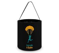 Cestino Zucca Halloween Keep Calm And Skydiving Borse Zucche Compleanni | Durevole Sacchetti per Dolcetti di Halloween Portatile Secchio per zucca per Compleanni Decor