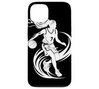 Cestista donna che disegna lo sport Custodia per iPhone 13