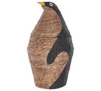 Cesto a forma di pinguino in giacinto d'acqua naturale Hadzabe