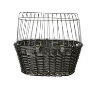 Cesto anteriore per bicicletta in vimini 50x41x35cm colore nero