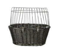 Cesto anteriore per bicicletta in vimini 50x41x35cm colore nero Trixie