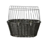 Cesto anteriore per bicicletta in vimini 50x41x35cm colore nero Trixie