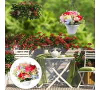 Cesto appeso artificiale con fiori Fiori artificiali nel cestino Decorazione