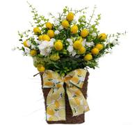 Cesto Appeso Limoni Realistici 43x28cm Plastica | Design realistico, dettagli lifelike, plastica robusta, leggero, uso interno ed esterno