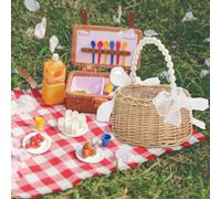 Cesto bambina fiori rustico con dettagli perlati per matrimoni e uso esterno