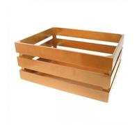 Cesto Bici in Legno Naturale 43x33x19 cm - Per Portapacchi Anteriore/Posteriore