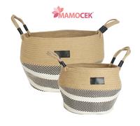 CESTO cesta corda foderata tondo Ø28-38 borsa portariviste coprivaso portavaso