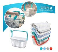 Cesto Cesta Portabiancheria Stendibiancheria Oopla Ecoplast Con Manico e Ganci ECOPLAST 'OOPLA' Ecoplast ha ideato una cesta multiuso intelligente, infatti grazie al suo manico progettato in modo da p
