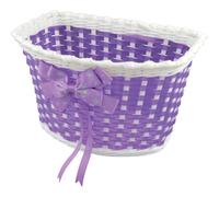 Cesto cestino anteriore per bici bicicletta da bimba bambini viola in plastica