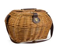 Cesto cestino Jack con tracolla regolabile in vero Vimini per funghi con Coperchio 38 x 30 x h 25 cm