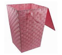 CESTO CESTINO PORTATUTTO PORTAOGGETTI BAGNO CASA COPERCHIO 35 X 52 CM 79107 ROSA