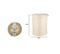 CESTO CONTENITORE PORTA BIANCHERIA BUCATO GIOCHI PIEGHEVOLE 42X50 CM BEIGE 79853