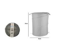 CESTO CONTENITORE PORTA BIANCHERIA BUCATO GIOCHI PIEGHEVOLE 42X50CM GRIGIO 79855