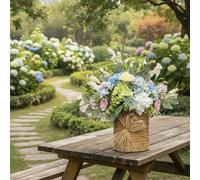 Cesto Corona Tulipano in Panno 48x38cm per Primavera per Decorazione Porta Casa