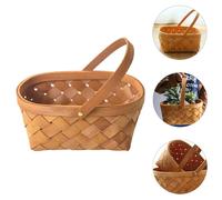 Cesto da 1 % cestino portatile con cestino in legno in tessuto ( )