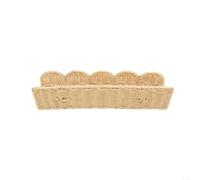 Cesto da appendere alla parete in rattan, 1 pezzo, decorativo a forma di ventaglio, design facile da montare, estetica naturale per soggiorno, camera da letto, bagno