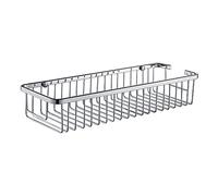 Cesto da bagno quadrato in acciaio inox 304, montaggio a parete, mensola angolare in rete cromata, per bagno e cucina, soluzione salvaspazio per riporre oggetti, design durevole ed elegante