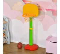 Cestino da basket per bambini Homcom con altezza regolabile 2 palline e gonfiatore