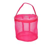Cesto da cucire, design a maglie Piccola borsa per maglieria organizzatore di stoccaggio da cucito con manico portatile per pulsanti filo (Viola) (Rosa rosso)