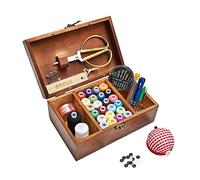 Cesto da cucito con kit da cucito, organizer per adulti, bambini, ragazze, principianti, professionisti Peonia