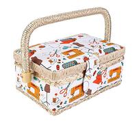 Cesto da cucito, kit cesto da cucito Durevole organizer portaoggetti da cucito Scatola organizer da cucito Cesto da cucito organizer, per fili di forbici