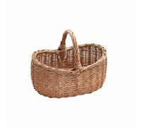 Cesto da Picnic in Vimini Stile Rustico Paniere Intrecciato a Mano Multiuso