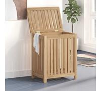 Cesto del Bucato 50x35x60 cm in Legno Massello di Teak