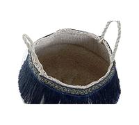 Cesto della marca DKD Home Decor Poliestere Boho Erba Marina Frange (40 x 40 x 34 cm) (2 Pezzi) (Riferimento: S3018560)