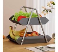 Cesto di accumulo di verdure da frutta cesto di pane vegetale a 2 livelli