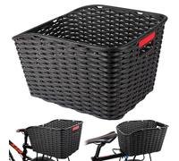Cesto di Bici di capacità Intrecciato Cesto Bici Posteriore carico Forte con Manico Posteriore PP Riflettente per Verdure per Animali Domestici Borse