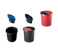 Cesto di carta elitista lineare, 18 litri, rotondo, PE, nero con un bordo circonferenziale della maniglia, diametro superiore: NEW