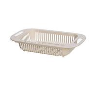 cesto di drenaggio Cestino di scarico Banco da cucina Scalatore del lavello espandibile Drain Verdure Drenaggio di frutta Canestro Spazio Saving Lavaggio Scaffale per lavaggio Rack di drenaggio(A)